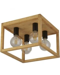 Searchlight Square 54742-4NA houten plafondlamp