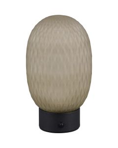 Trio Facette 564210115 groen glazen oplaadbare tafellamp