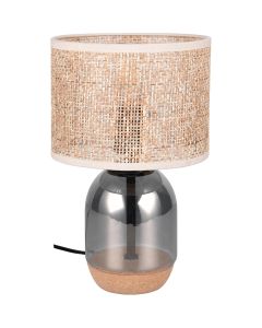 Trio Tara 564900157 verchroomd glazen tafellamp
