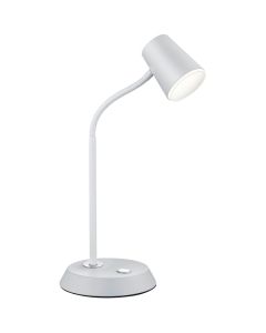 Trio Narcos 573190131 witte tafellamp met design lichtbron