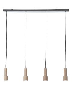 Brilliant Cadiz 60118/76 zwart met koffiebruine hanglamp