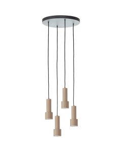 Brilliant Cadiz 60119/76 zwart met koffiebruine hanglamp