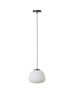 Brilliant Kaizen 60153/76 wit ribbelglazen hanglamp