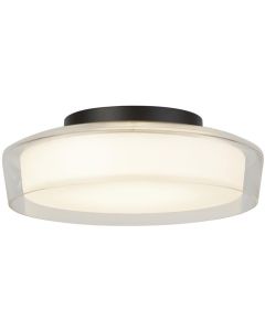 Searchlight Puck 60961BK zwarte badkamer plafondlamp