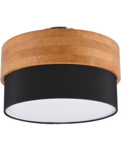 Trio Seasons 611500202 houten plafondlamp met textiel