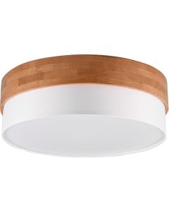 Trio Seasons 611500301 houten plafondlamp met textiel