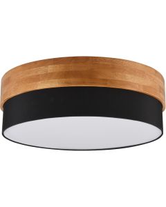Trio Seasons 611500302 houten plafondlamp met textiel