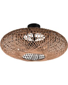Trio Hedda 612300236 plafondlamp van sisal