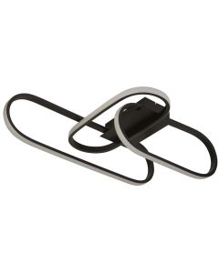 Searchlight Clip 61774BK zwarte plafondlamp