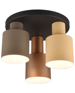 Trio Agudo 619430317 metalen plafondlamp met drie kappen