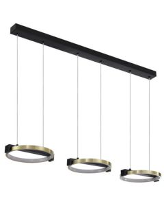 Searchlight Aerial 62330-3GO zwart met goud kleurige hanglamp