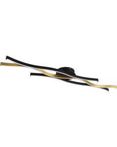 Trio Blaze 641210308 mat messing gebogen plafondlamp