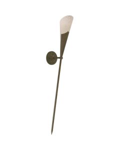 Searchlight Montreal 6430-1BR rustiek bruine wandlamp met scavo glas