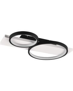 Trio Medera 643810232 zwart witte plafondlamp