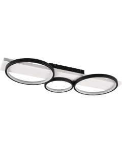 Trio Medera 643810332 zwart witte plafondlamp