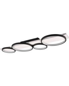 Trio Medera 643810432 zwart witte plafondlamp