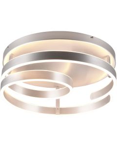 Trio Marnie 644110105 grote geborsteld aluminium plafondlamp