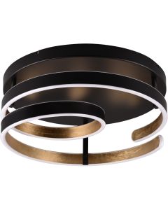 Trio Marnie 644110180 grote zwart met goud kleurige plafondlamp