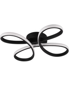 Trio Fly 645610132 zwarte plafonniere