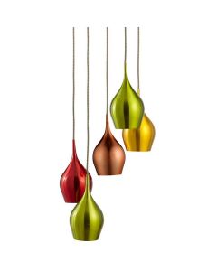 Searchlight Vibrant 6465-5 aluminium hanglamp
