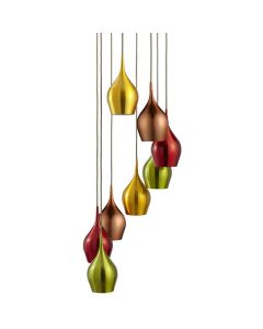 Searchlight Vibrant 6468-8 aluminium hanglamp