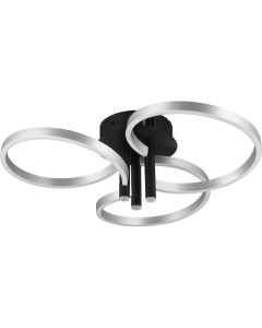Trio Caruso 648110605 geborsteld aluminium plafondlamp