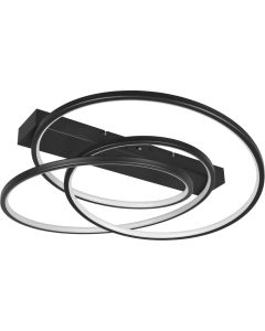 Trio Darvin 649110132 zwarte plafondlamp met bogen