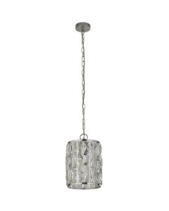 Searchlight Bijou 6581-1CC chromen hanglamp met kristalglas