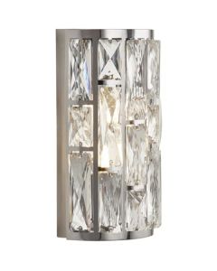 Searchlight Bijou 6582-2CC chromen wandlamp met kristalglas