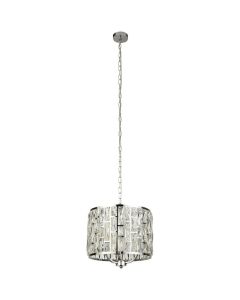 Searchlight Bijou 6583-3CC chromen hanglamp met kristalglas
