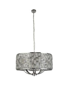 Searchlight Bijou 6588-8CC chroom kleurige hanglamp met kristalglas