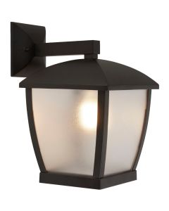 Searchlight Seattle 6593BK zwarte buitenlamp mat glas