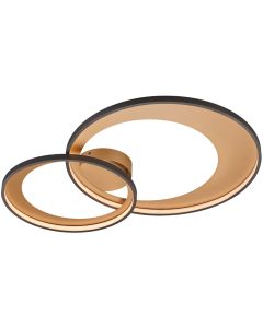 Trio Granada 673890232 grote zwart met gouden plafondlamp