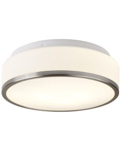 Searchlight Cheese 7039-28SS mat zilver badkamer plafondlamp