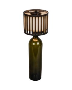 Batterijlamp Fles zwart 29cm