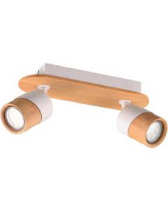 Trio Aruni 801100231 houten spot met wit metaal