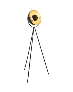 Searchlight Blink 8022BK zwart met goud kleurige driepoot