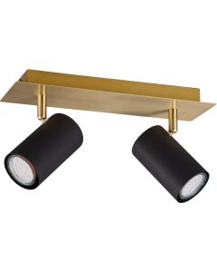 Trio Marley 802400280 mat zwart met goud spot
