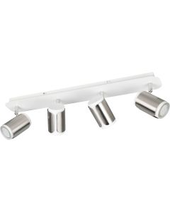 Trio Gillan 814500407 wit met staalkleurige spot