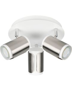 Trio Gillan 814530307 wit met staalkleurige spot