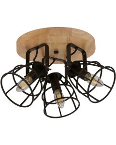 Searchlight Vision 81698-3BK zwarte spot met houten plaat