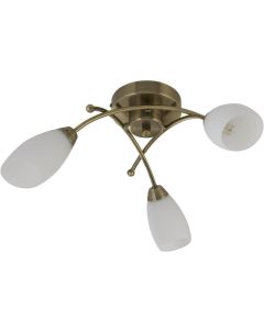 Searchlight Opera 8183-3AB antiek bronzen plafondlamp