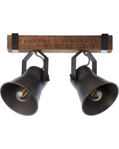 Brilliant Decca 85829/46 zwarte spot van hout en staal