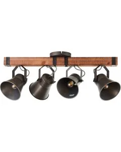 Brilliant Decca 85831/46 zwarte spot van hout en staal