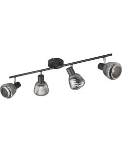 Trio Tarifa 862800432 zwarte spot met ribbelglas