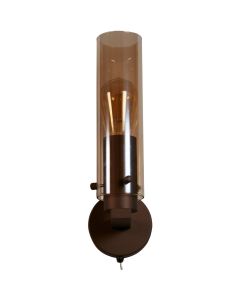 Searchlight Zweden 88920-1MO smalle wandlamp met amber glas