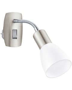 Eglo Dakar 3 plug wandlamp Basic 92935 nikkel wit