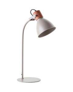 Brilliant Erena 94555/20 taupe kleurige tafellamp met hout