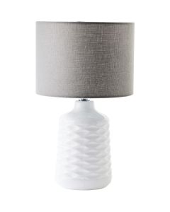 Brilliant Ilysa 94569/70 wit met grijze tafellamp
