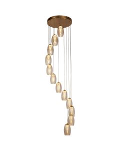 Searchlight Cyclone 97291-12CP champagne kleurige hanglamp